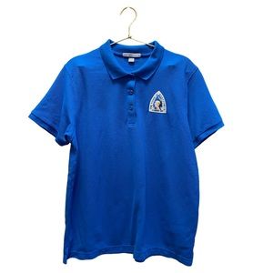 Port Authority Polo Shirt Blue Town of Mamaroneck Logo Embroidered Mens L 122